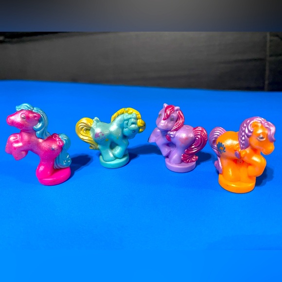 MY LITTLE PONY G1 1987-1988 PETITE PONIES PRETTY ‘N PEARLY PONIES SET OF 4 RARE - Picture 4 of 13